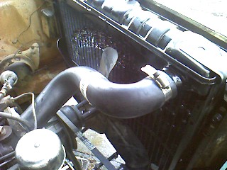 1965 Ford Ranchero - i forgot to take a pic of the rad before i put it back but if u look close you can see some of the half moon path the fan carved in the rad…
