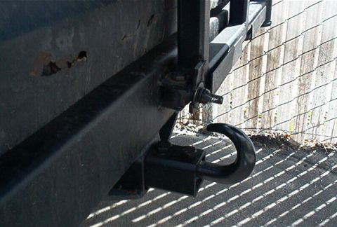 1986 Ford Bronco - Home made reciever tow hook. I have one for the front too.