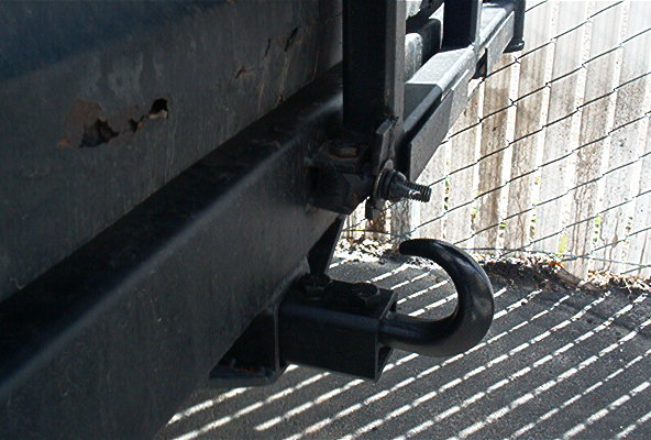 Home made reciever tow hook.  I have one for the front too.