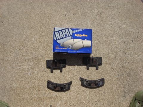 1983 Ford Bronco - Here is the new box pads and th old pads.
