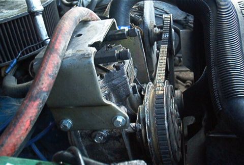 1986 Ford Bronco - I was going to get a short belt for the compressor but hey! This works!
