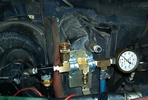 1986 Ford Bronco - Here is my manifold minus the pressure switch. It works in this configuration but it helps to have a friend to disconnect the power when th…