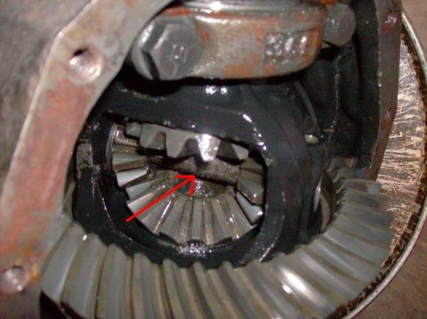 1990 Ford Bronco - This is a close-up view of the internal gears of a vehicle's differential.