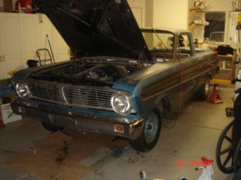 1965 Ford Ranchero - I moved 50 miles away to a new home with a garage! now i can close the door and my neighbors wont complain cuz im working on my Ranchero. T…
