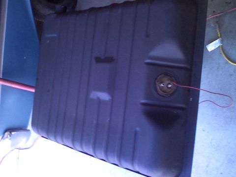 1965 Ford Ranchero - The old gas tank cleaned out and repaired at Doug's rad shop in chandler. I put a gas tank rubber coating on it and put it back in the ranc…