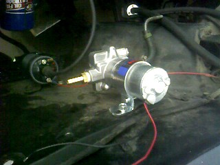 1965 Ford Ranchero - I didnt feel comfortable with the coil so close to the gas pump so i moved the coil to the block and then moved the pump closer to the shoc…