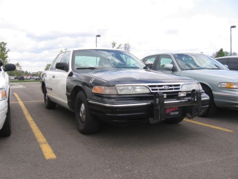 1988 Mercury Grand Marquis - This police car has a push bumper and a DARE decal on the front.