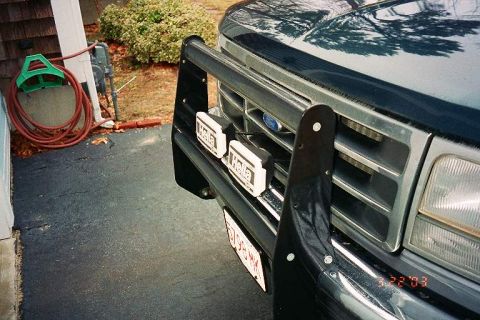 1994 Ford Bronco - Smittybuilt push bar, HELLA 550