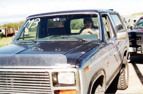 1985 Ford Bronco - My first mud-bog. Staged and ready to go.