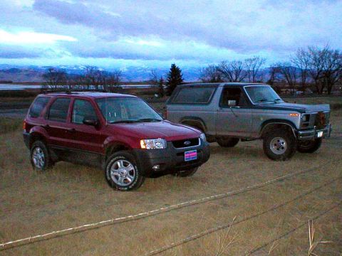 2003 Ford Escape - Just got it! There's the wife's new Escape next to it's big brother.