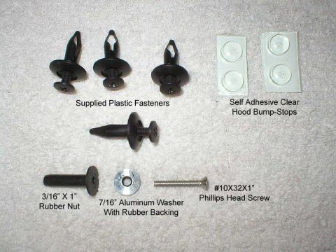 2003 Ford Escape - Shown are the components that come with the deflector. I went to the local hardware store and picked up the fasteners noted on the bottom.…