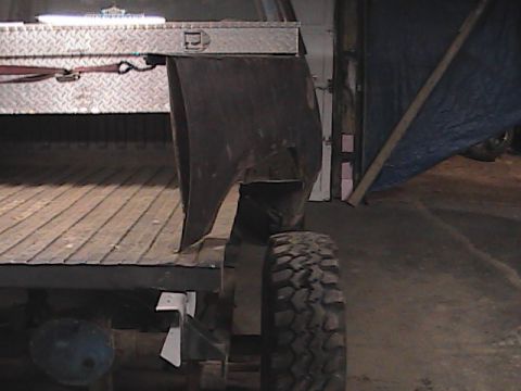 1980 Dodge Magnum - Close-up of a truck bed, showing a toolbox and part of the rear fender.