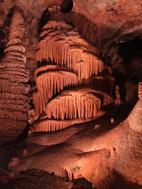 1979 Ford Bronco - Interior of a cave showing formations like stalactites and stalagmites.