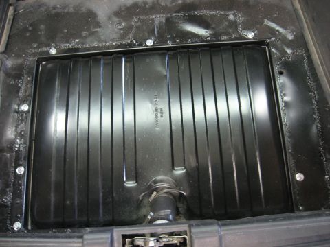1978 Ford Mustang II - Gas tank with part number visible on the side.