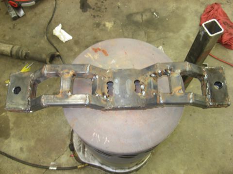 1978 Ford Mustang II - Custom fabricated metal part with welded joints and mounting holes.