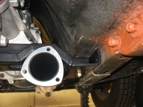 1978 Ford Mustang II - Close-up view of a car's undercarriage, showing exhaust system and transmission components.