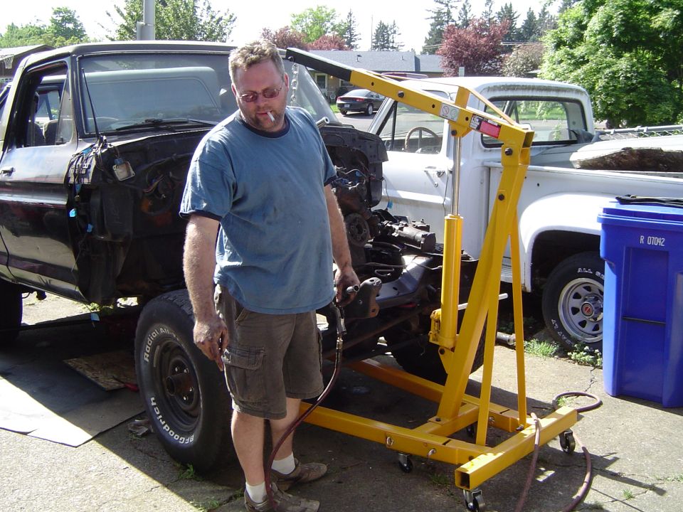 Todd breaking out the air tools
