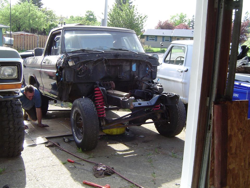 Todd getting the exhaust out
