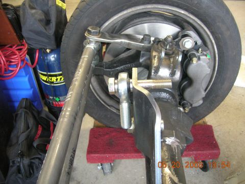 1996 Ford Bronco - Custom suspension assembly shown with wheel, brake caliper, and rotor.