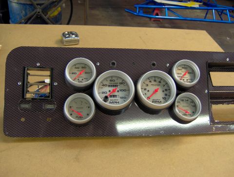 1978 Ford Bronco - here is the dash covered in carbon-fiber