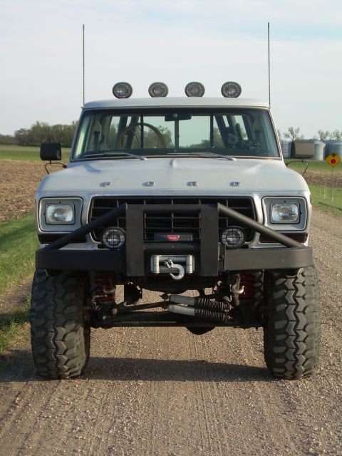 1978 Ford F-150 - Made the bumper myself (added the guard/"catcher"), according to how I think a truck bumper should look and function. Should stop a moose i…