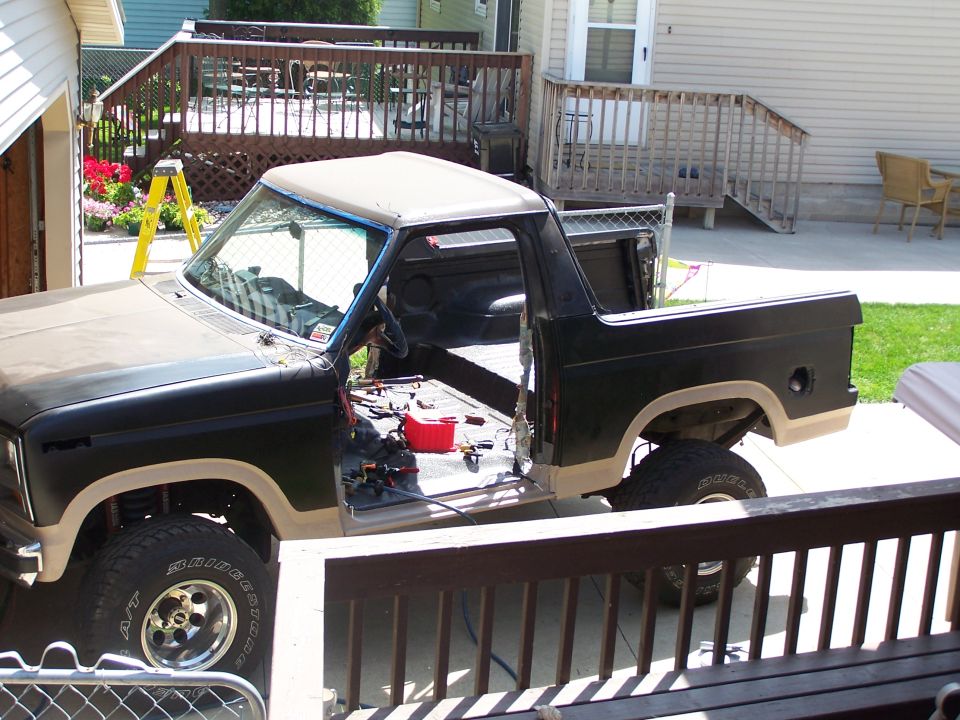 Test fitting the rear fenders with Rockers in place