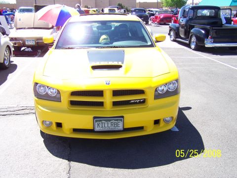 1972 Ford Ranchero - Yellow Dodge Charger SRT8 at a car show on 05/25/2008. The claim of 1972 Ford Ranchero is incorrect.