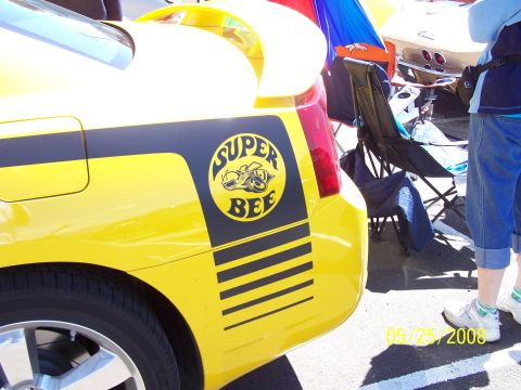 1972 Ford Ranchero - Yellow car with Super Bee decal, seen at a car show on 05/25/2008.