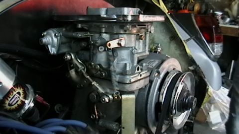 1970 Volkswagen Beetle - Before taking the carburetor apart and cleaning it from the gas that sat in it for three years.