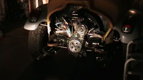 1970 Volkswagen Beetle - With the carb back on, cage back on the wheels, everything working.