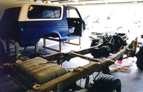 1979 Ford Bronco - Beginning of the tear down process.