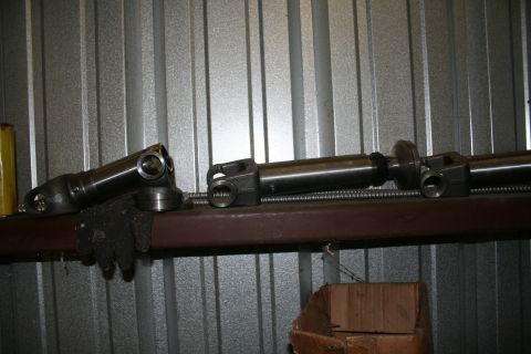 1993 Ford F-350 - Far left is a 1350 6" slip yoke for 3"x 0.120 wall DOM for my intermediate shaft Next to it is the yoke for the other end of the shaft, 135…