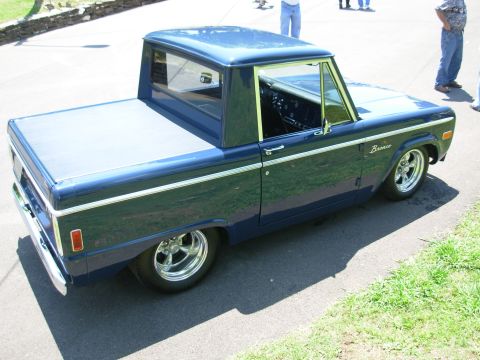1975 Ford Bronco - This modified Ford Bronco features a custom pickup bed conversion and lowered suspension.