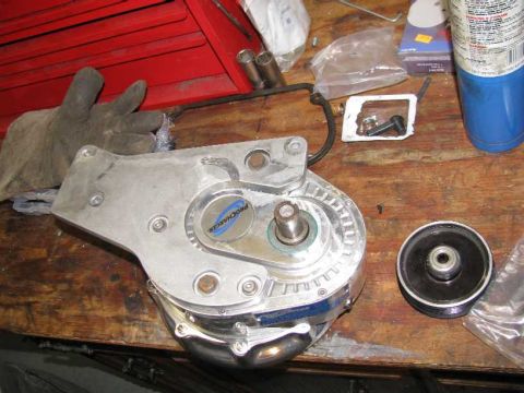 2003 Mercury Marauder - The 380 pulley removed after being heated by a torch.