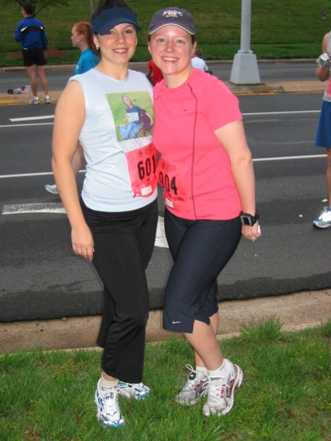 1985 Ford LTD Crown Victoria - Two women pose for a photo during the Charlotte Half Marathon in 2008.