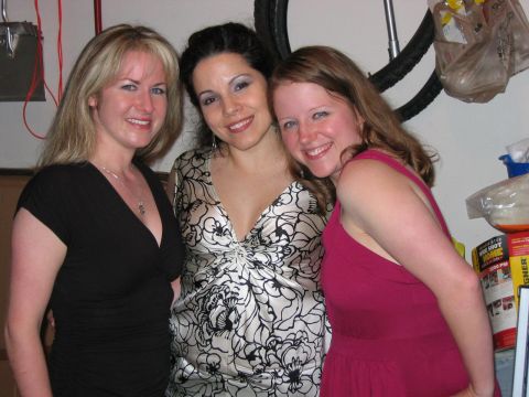 1985 Ford LTD Crown Victoria - Group photo of three women at a party, not a technical document.