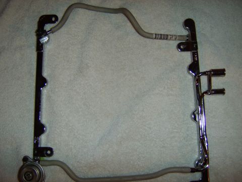 1996 Mercury Grand Marquis - A new '96-'97 fuel rail - stock Note the crossover lines which will have to be modified to clear the supercharger