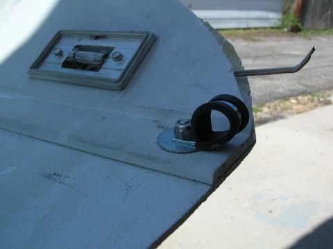 1975 Chevrolet Blazer - cut the legs off, then mounted a hook hole to the top, to attatch a strap
