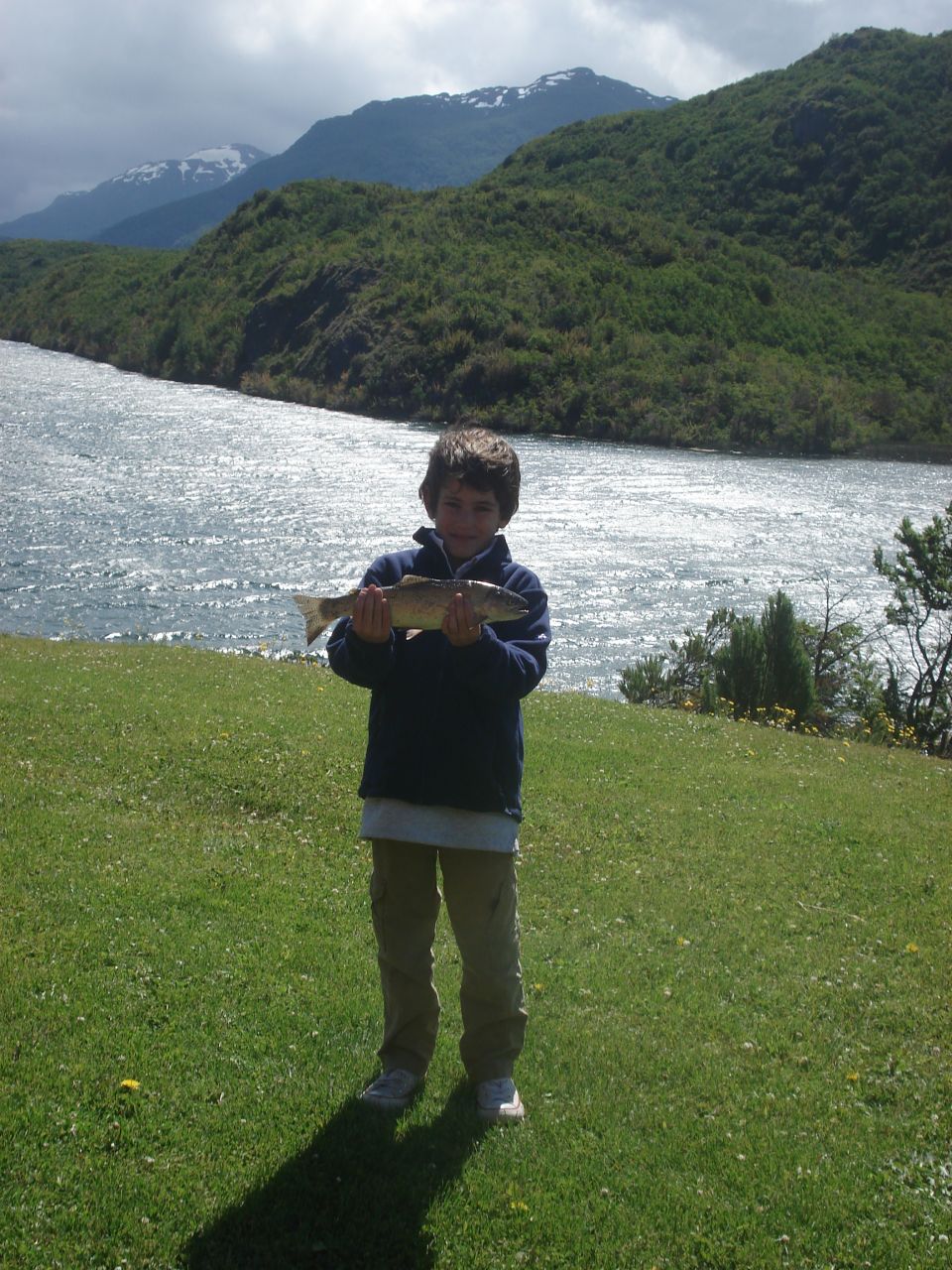 My son, Alejo, with his very first trout !!!!