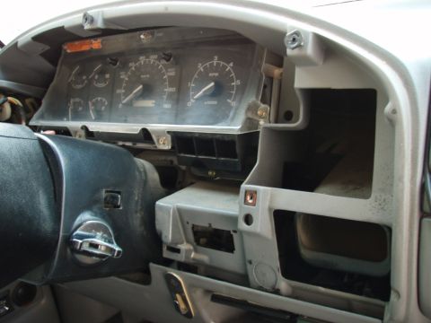1995 Ford F-150 - Instrument cluster removed from 1995 Ford F-150 dashboard.