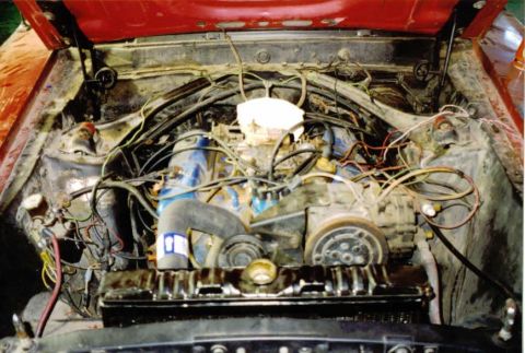 1969 Ford Mustang - engine before