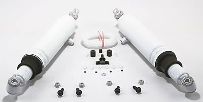 1996 Ford Explorer - Air shocks and associated hardware are laid out on a white background.