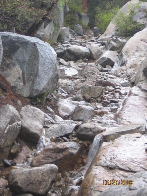 1994 Ford Bronco - A rocky stream bed with water flowing over stones, captured on May 27, 2008.