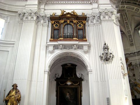 1996 Ford Bronco - The ornate pipe organ is a focal point within the grand architecture of the church interior.