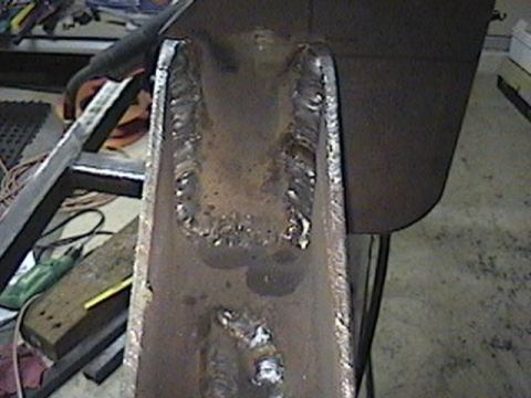 1992 Ford Bronco - Welded metal bracket, likely part of a custom fabrication project.