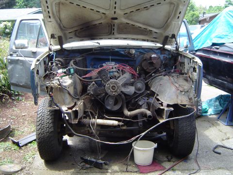 1979 Ford Bronco - Came home from work, Todd already had the bumper and core support off