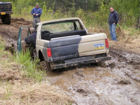 1981 Jeep CJ7 - first stuck of the day