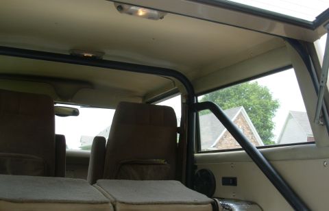 1975 Ford Bronco - I dimpled the lower trim behind the cage bar when I installed it, but I'll push it back out when I have it off to upholster them later. IF…