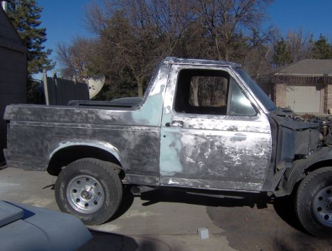 1987 Ford Bronco - This 1987 Ford Bronco is in the process of being prepped for paint.