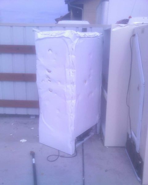 2006 Ford E350 - Taking out my aggressions on a fridge.